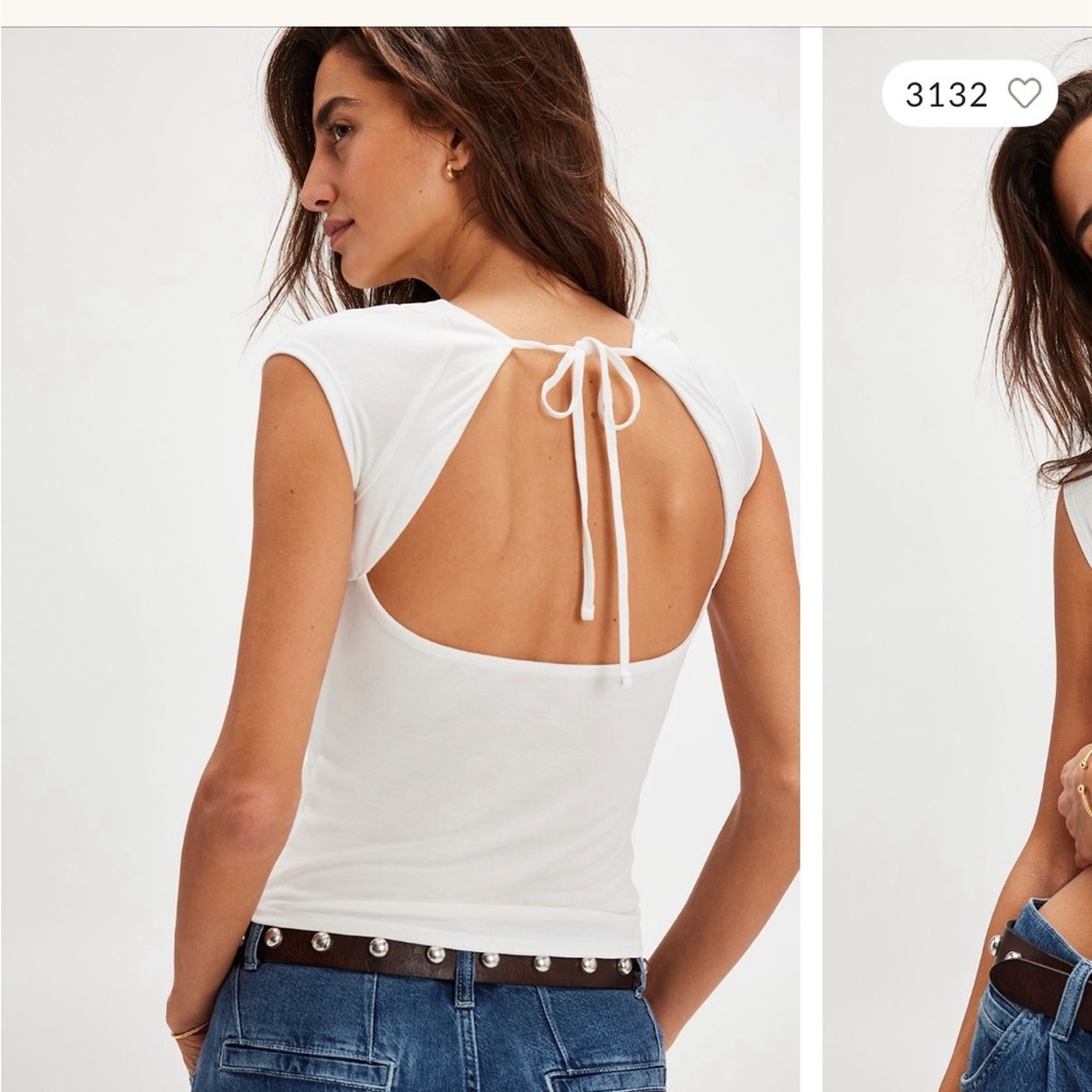 Free People Katie Knit Tee NWOT